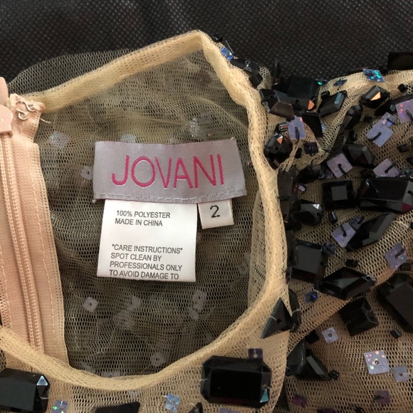 NEW JOVANI 171300 Black Short Cocktail Dress Prom Formal Homecoming Size 2 - Picture 3 of 7